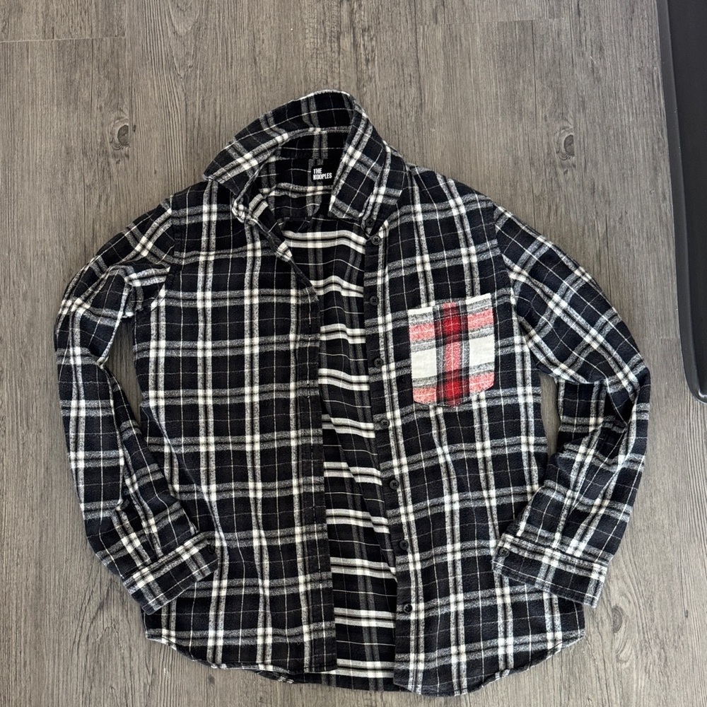 The Kooples Black and White Checkered Shirt